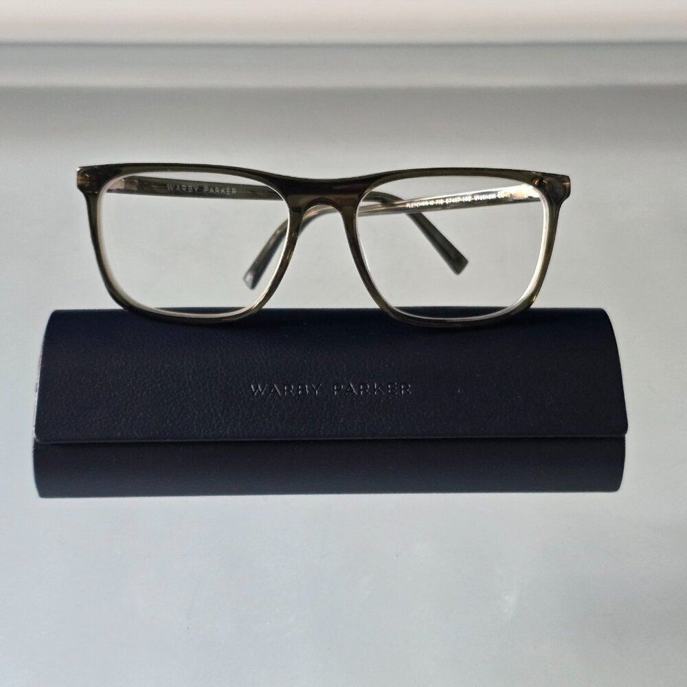 Warby Parker Fletcher W 719 Eyeglasses Frames Black Full Rim Square 57-17-145